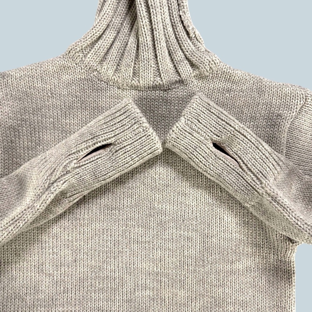 Arthur Beale Beerenberg Oiled Wool Roll Neck Sweater Unisex M British Fisherman - Picture 4 of 12